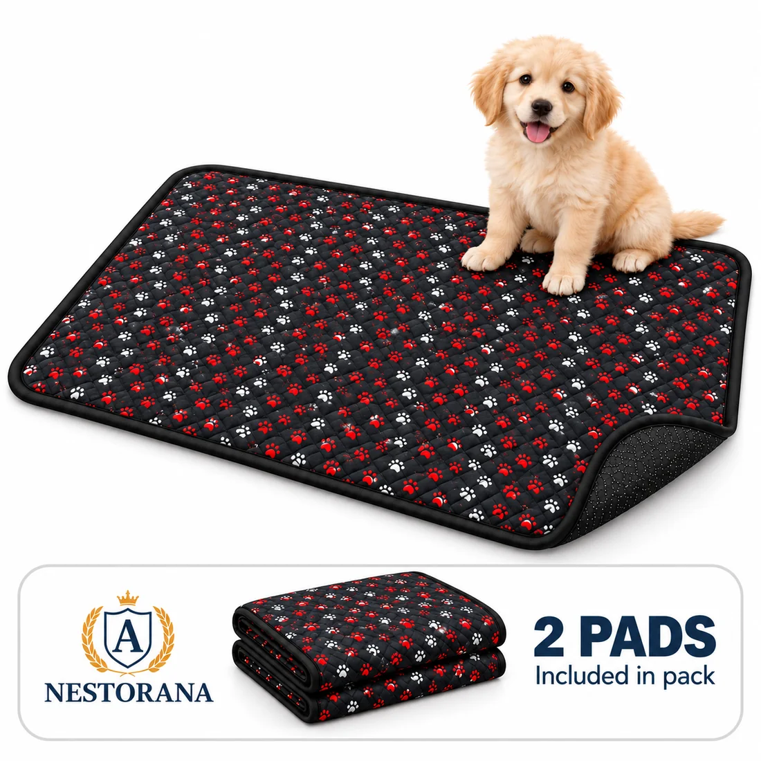 Photograph of Polka Dot washable dog pee pad design