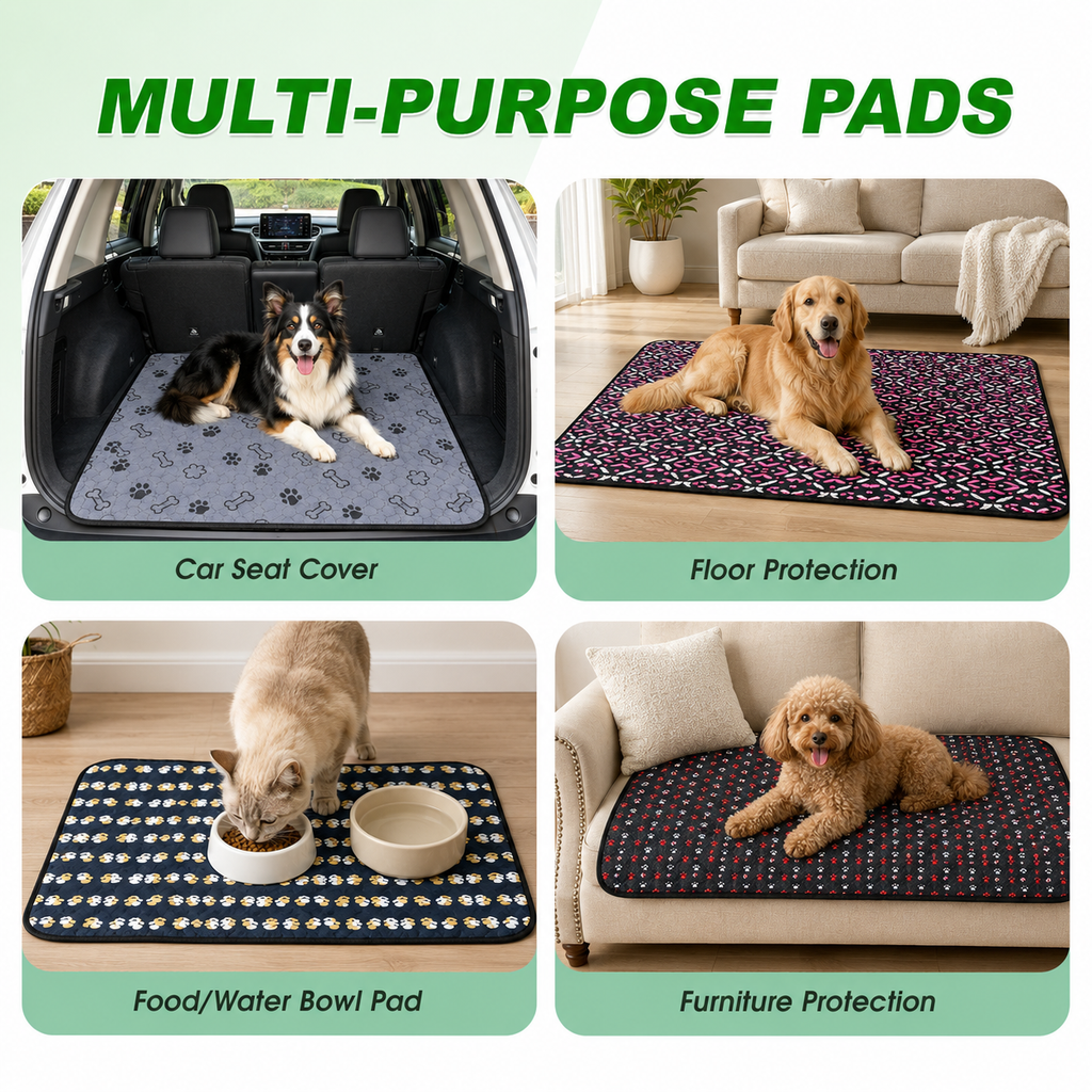 NESTORANA REUSABLE PEE PADS - 4 Pack